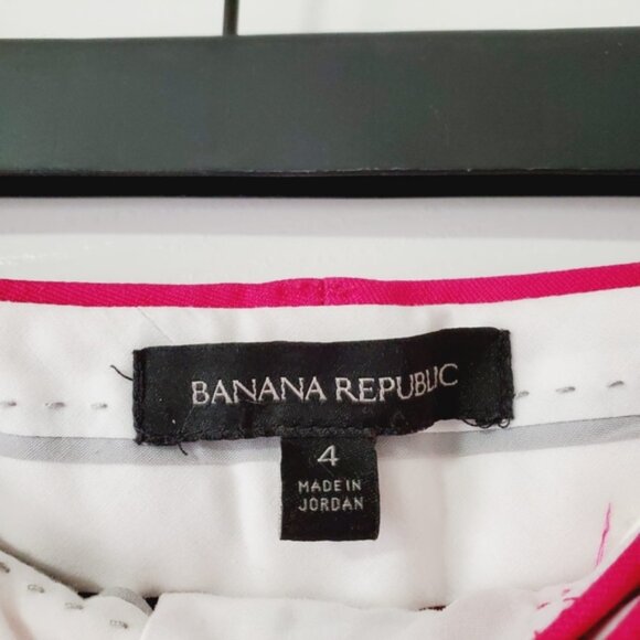Banana Republic Sloan Barbie Hot Pink Spring Ankle Slim Cotton Stretch Pants 4 - Picture 8 of 10